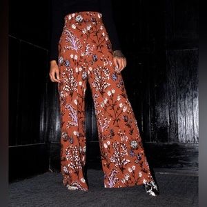 Thief & Bandit burnt orange wide pants